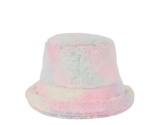 Title 3, Rainbow Tie-dye Rabbit Hair Pot Hat Fisherman