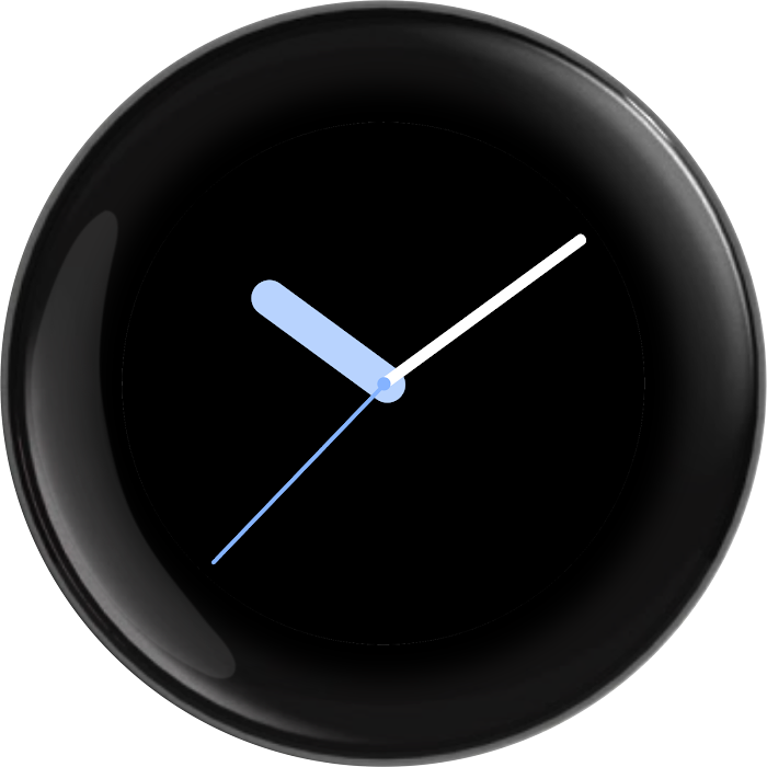 Analog clock variant of the Nest Thermostat Farsight face showing near view info