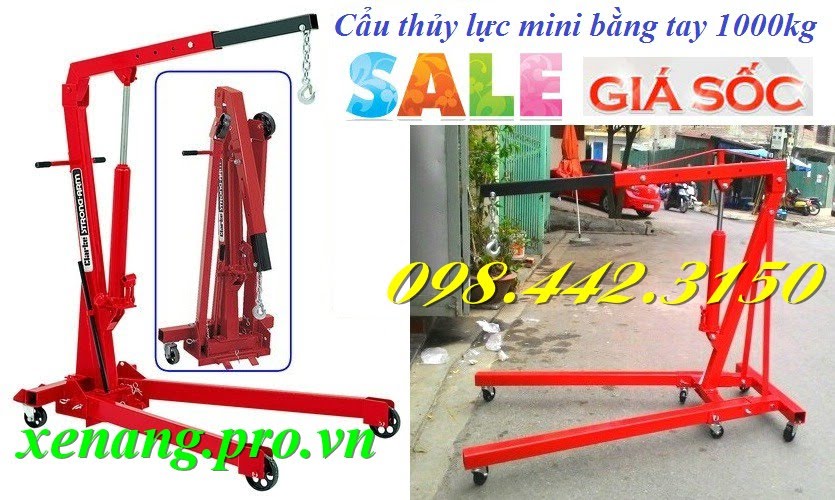 Cẩu thủy lực bằng tay 1 tấn