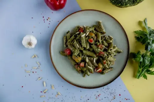 Whole Wheat Veg Pesto Pasta With Pumkin