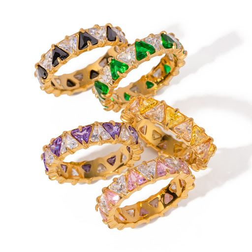 Title 3, European And American INS Style 18K Gold Stainl...