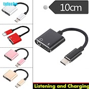 Dây Cáp Chuyển Đổi Tai Nghe 2 Trong 1 Type - C Sang 3.5Mm Aux Audio Usb C