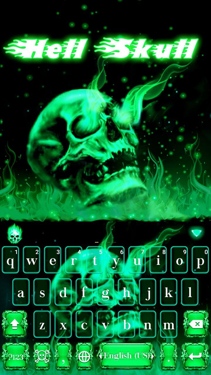 Hell Skull Kika Keyboard Theme Screen 1
