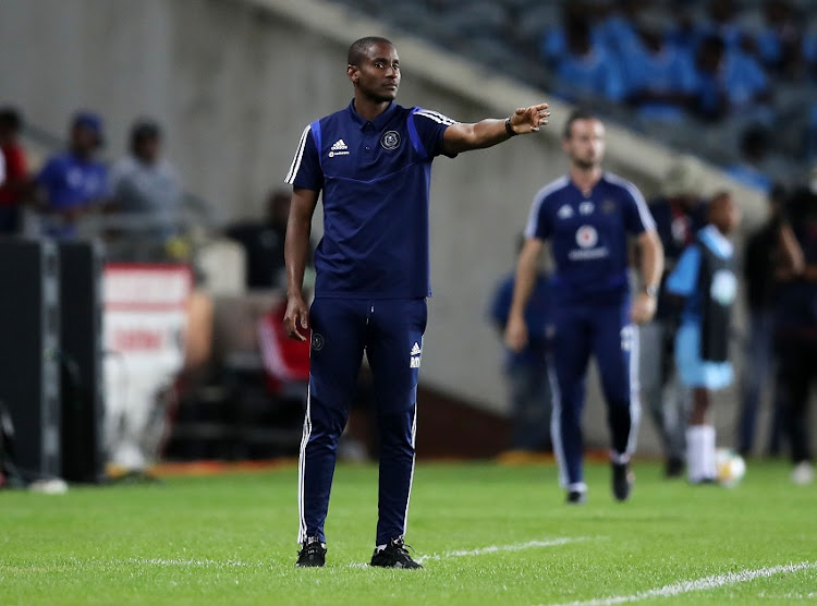 Rhulani Mokwena, coach of Orlando Pirates during the 2019 Telkom Knockout Last 16 match between Orlando Pirates and Stellenbosch FC at Orlando Stadium, Johannesburg, on 19 October 2019.