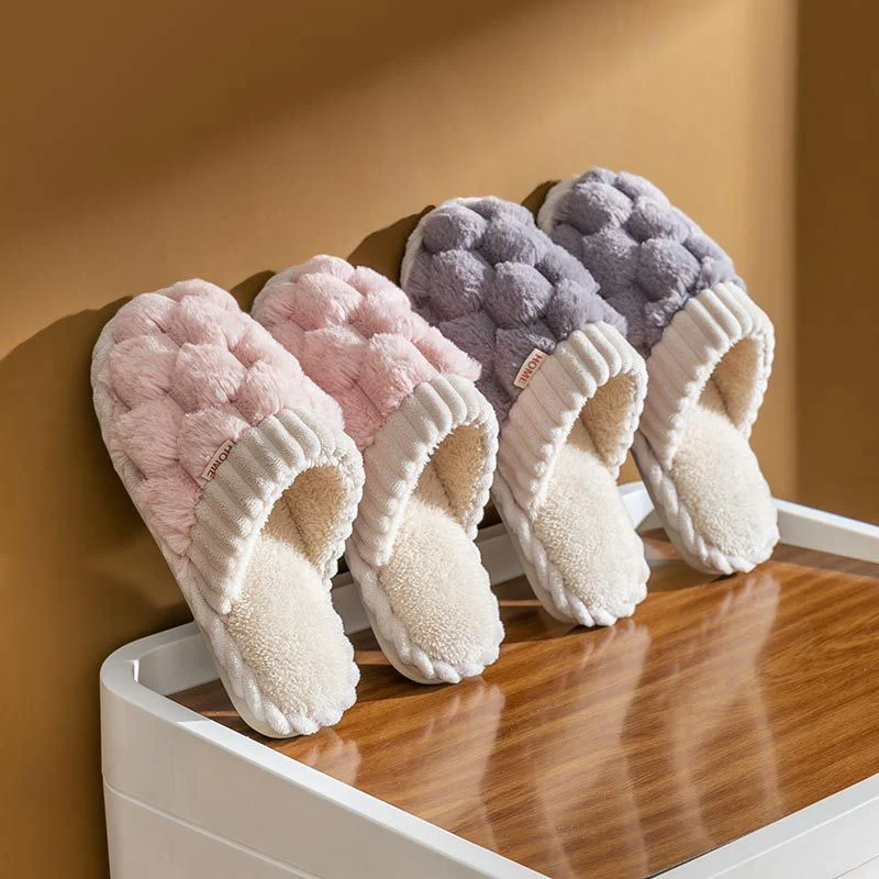 Dames katoenen pantoffels winter voor thuis, zacht en warm. Ideaal voor comfortabele en ontspannen momenten thuis met warme voeten.
