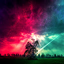 Lonely Tree, Colorful Sky Chrome extension download