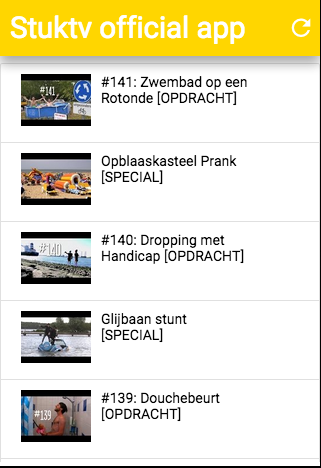 Stuktv app met alle video's