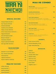 Mba Khichdi menu 1