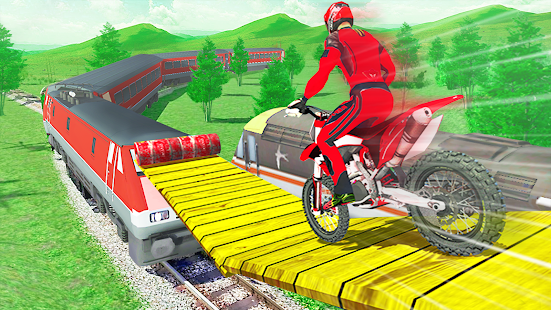 Tricky Bike Stunt vs Train Racing Game 1.0 APK + Mod (Free purchase) for Android