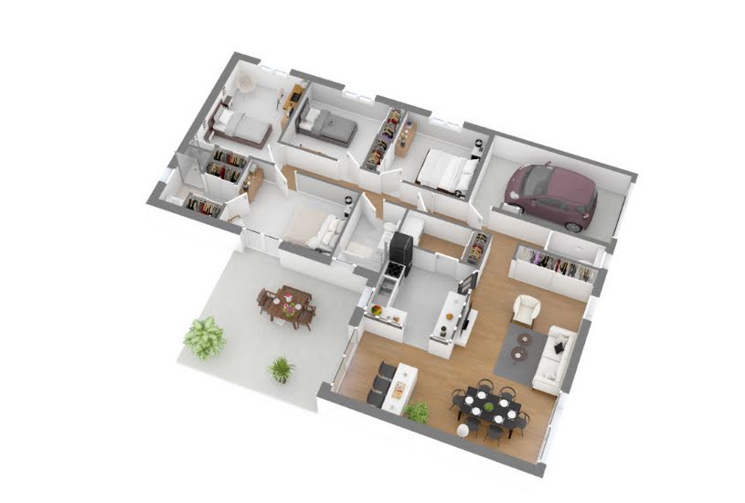  Vente Terrain + Maison - Terrain : 1 000m² - Maison : 110m² à Lavaur (81500) 