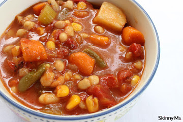 Slow Cooker Chunky Bean & Vegetable Soup