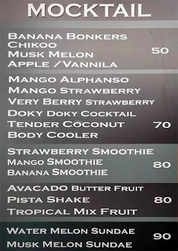 Lassi Ghar menu 