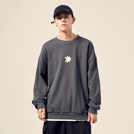 Title 8, Mens autumn daisy print sweatshirt
