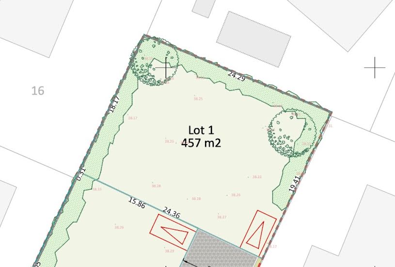  Vente Terrain à bâtir - 457m² à Saint-Médard-en-Jalles (33160) 