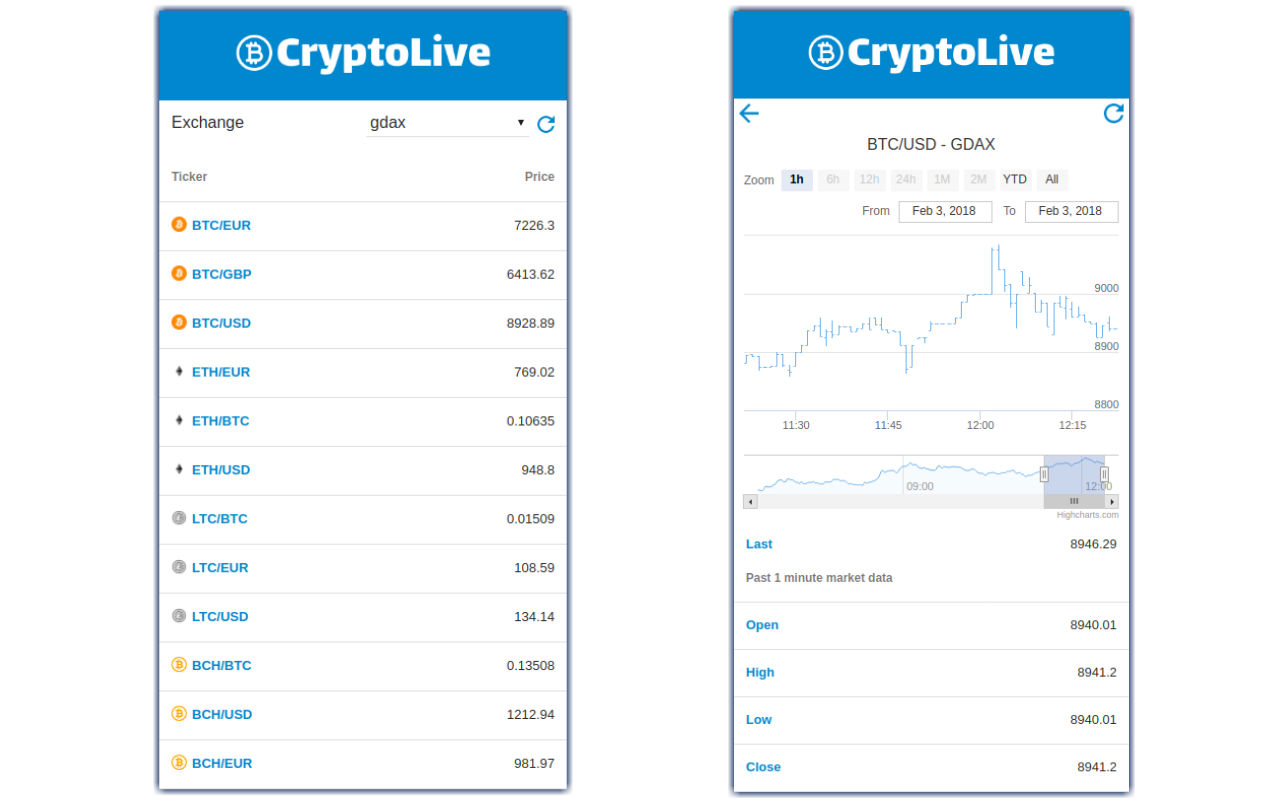 CryptoLive - Cryptocurrency Price Tracker Preview image 3