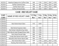 Kwality Cake menu 6