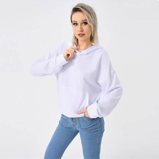 Title 15, Stylish loose-fitting hoodie with solid red col...