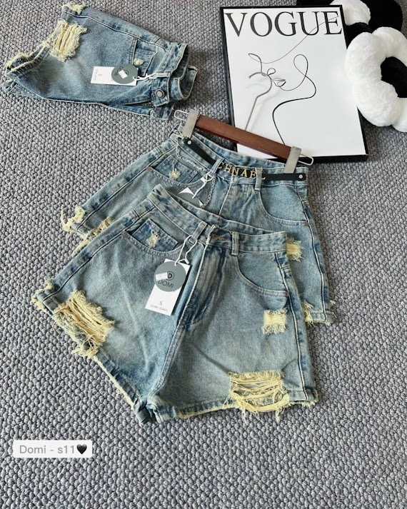 Quần Short Jean Nữ Rách - Quần Bò Nữ Rách Lưng Cao Tôn Dáng