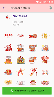 2020 Chinese New Year CNY Stickers For WhatsApp Screenshot