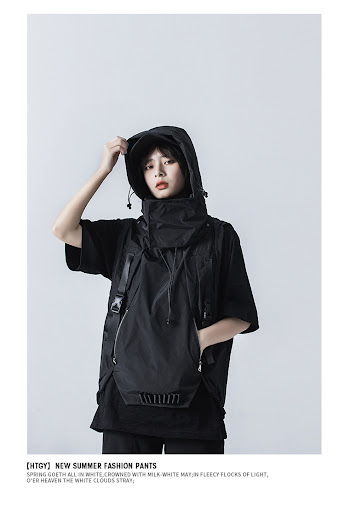 Title 7, Industrial Dark Mechanical Style Hip Hop Hooded...