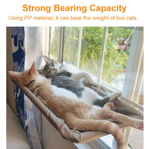 With Mat Shelf Seat Bed For Cats Pet Hammock Bed Bearing 17.5KG Cat Nest Comfortable and Durable Cat Hanging Beds Window