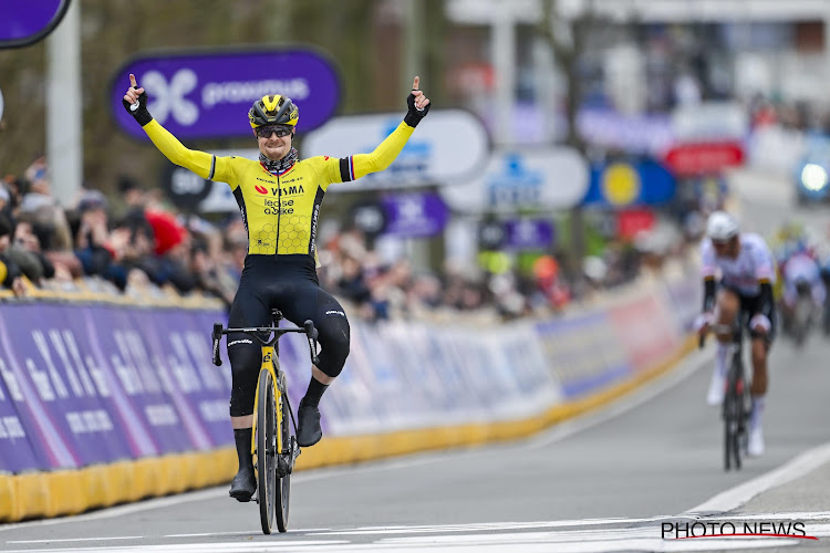 Visma-Lease a Bike opnieuw aan het feest in Omloop Het Nieuwsblad, Van Aert toch nog op het podium