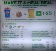 Subway menu 8