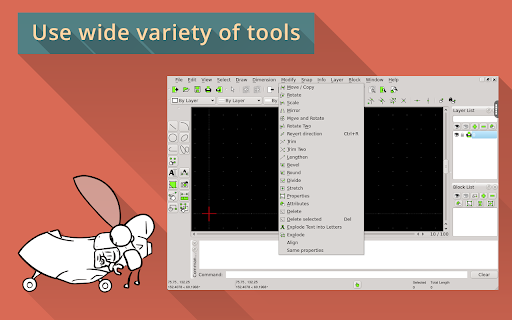 LibreCAD on rollApp