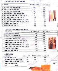 D.K Confectionery menu 3