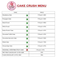 Cake Crush menu 1