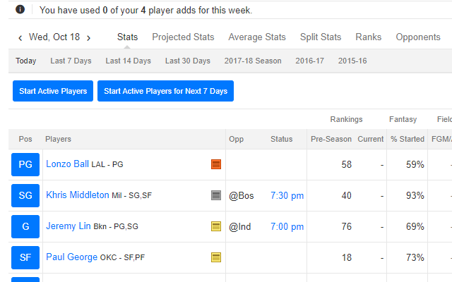 Fantasy Basketball Helper