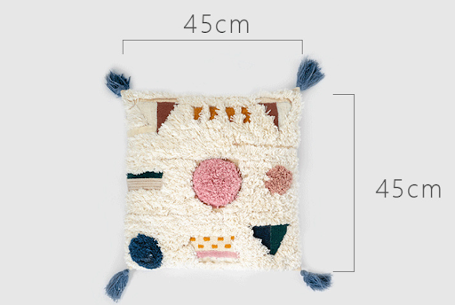 Title 1, Cotton tufted pillowcase with tassel, homestay ...