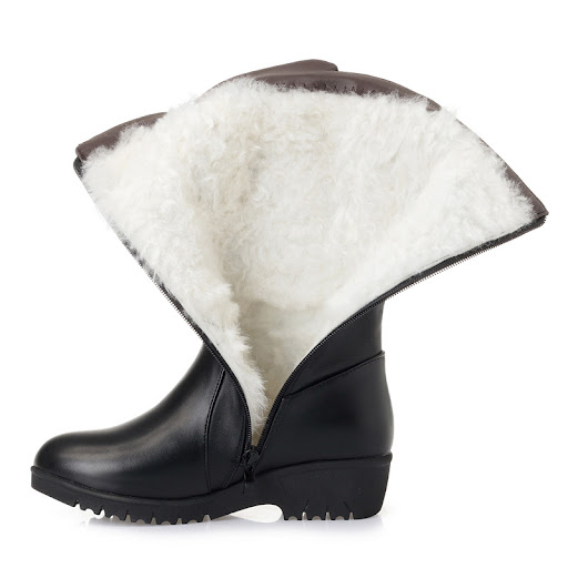 Title 4, New Winter Womens Boots Flat Wedge Heel High B...