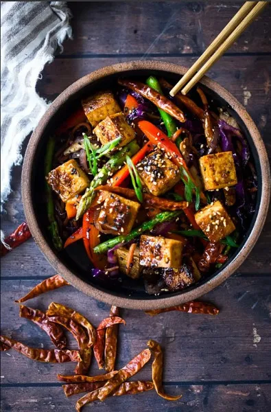 Sriracha Kung Pao Tofu