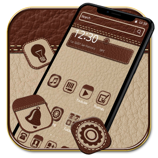 Luxury brown leather theme