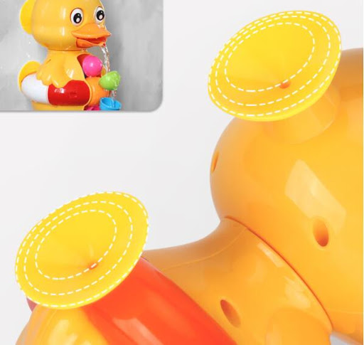 Title 2, Dr. Duck Rotating Waterwheel Sucker Toy for Chi...