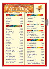 New Shanthi Sagar Restaurant menu 6