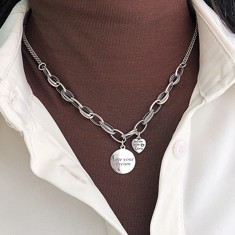 Title 4, Collier rétro Dream Come True pour femme en arg...