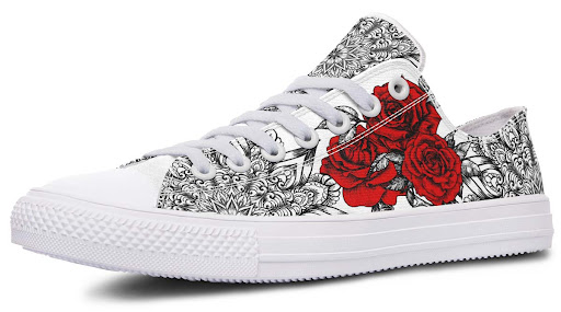 Title 3, Fashion Print Couple Low-Top Canvas Shoes offer...
