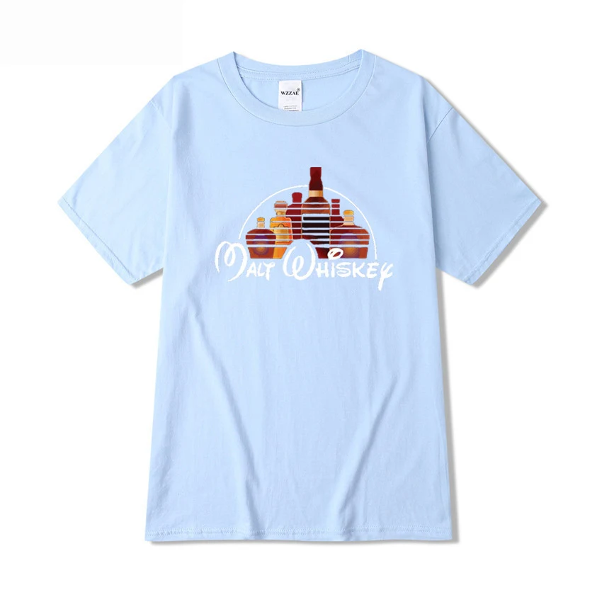 Whiskey Graphic Print Casual Short Sleeves