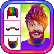 Crazy Man Hair Mustache Beard  Icon