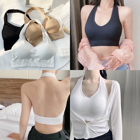 Áo Bra Nữ Kiểu Cổ Yếm Hở Lưng Dáng U Kèm Mút Ngực Siêu Hot 467