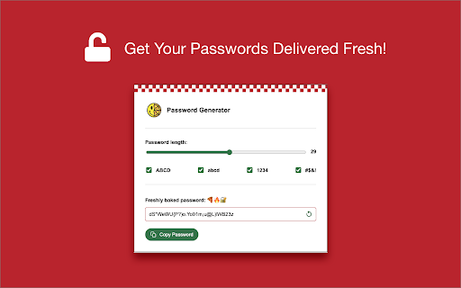 Pizza Boy's Password Generator