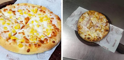 Corn Pizza [Regular] With Onion Pizza [Regular]