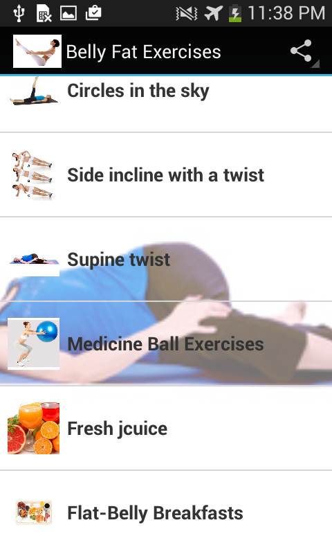 Android application Belly Fat Exercises screenshort