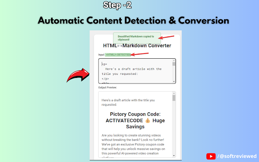 Markdown↔HTML Dual Converter screenshot 3