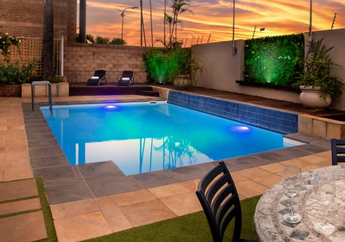 Bishops Lodge's pool area has the feel of a boutique resort.