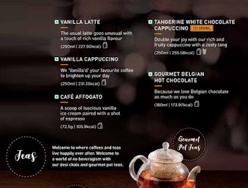 Coffee Day Essentials menu 