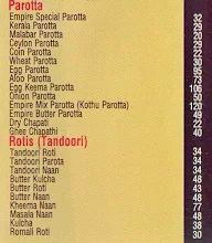 Empire Restaurant menu 8