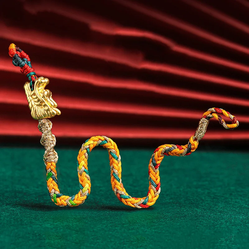 Bracelet Dragon Auspicieux Tressé Multicolore